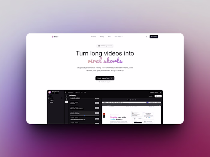 Development of Pixio Video Editing Tool