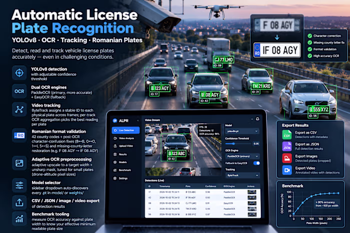 License-Plate Detection (Vision)
YOLOv8 plate detector