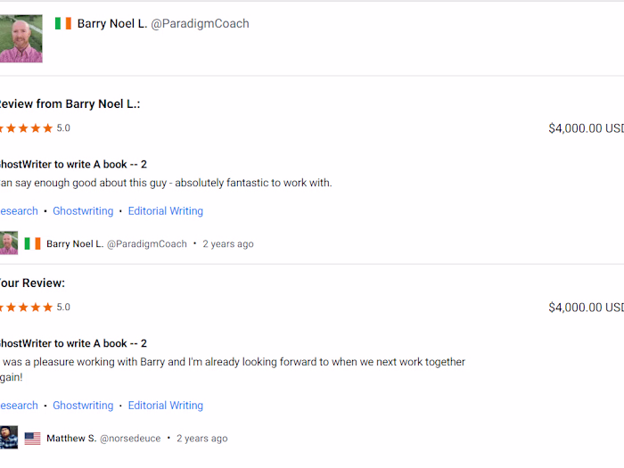 Ghostwritten Manuscript Review