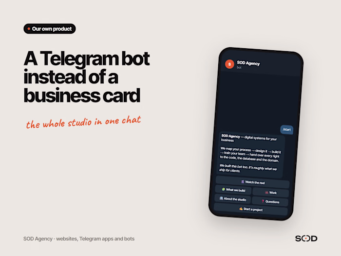 A Telegram bot instead of a business card