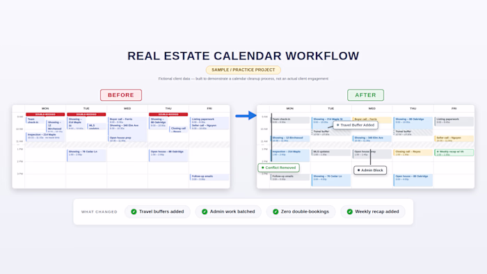 Organized and restructured the calendar