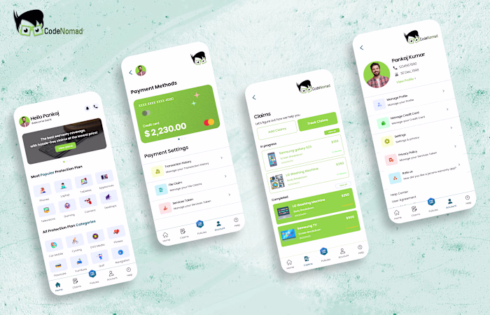 Insurance Mobile App Design - CodeNomad