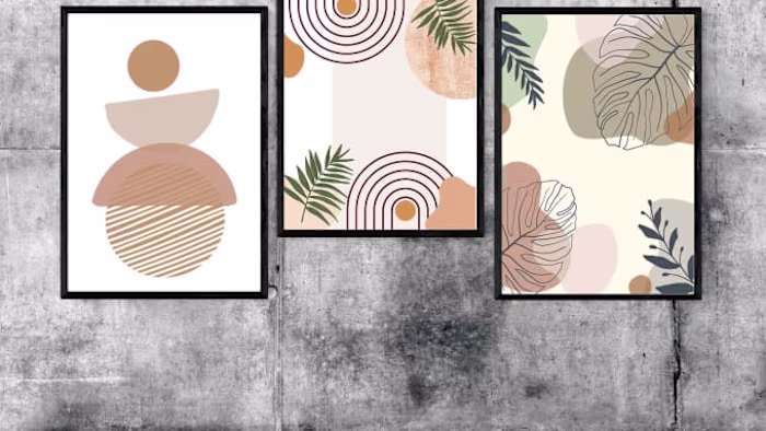Printable Minimal Abstract Boho wall art posters …