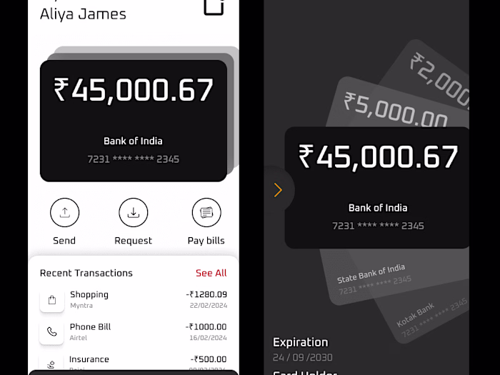 Wallet UI design