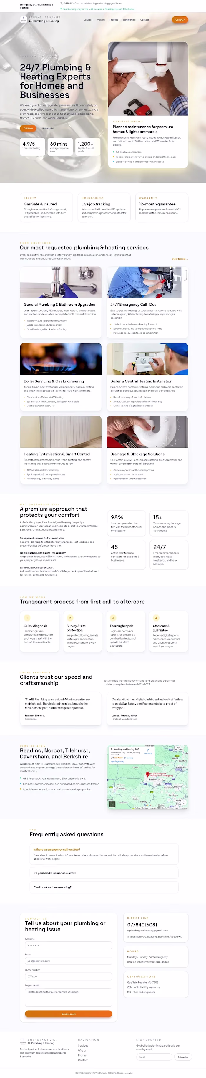 I help EL Plumbing and Heating turn online visitors into 24/...