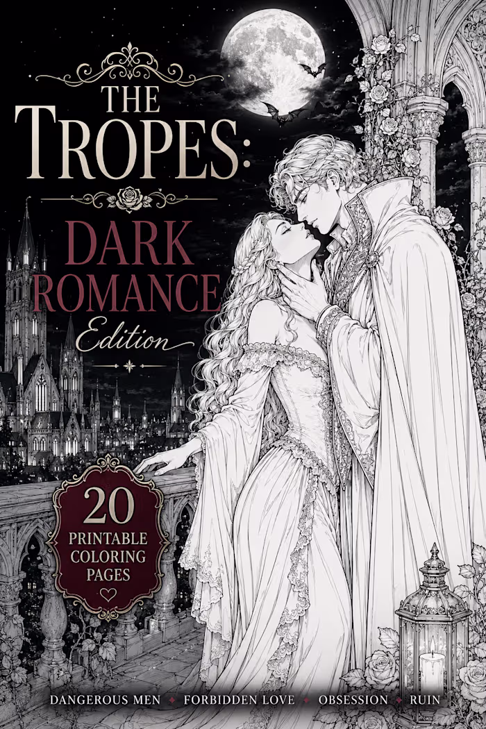 Dark Romance Coloring Book Collection