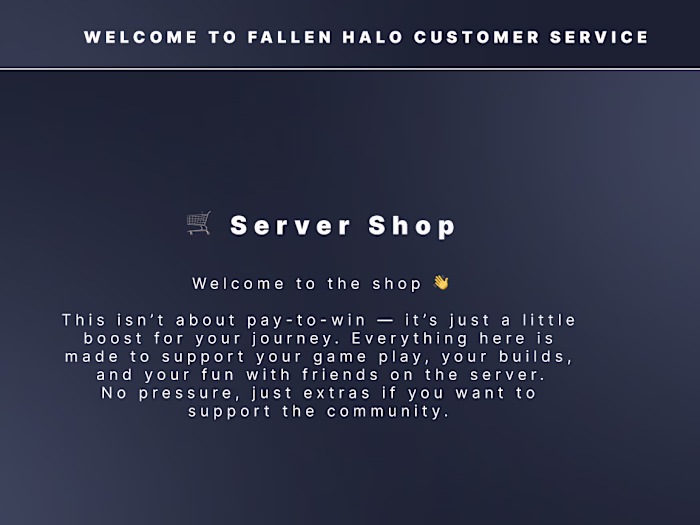 Minecraft Server Shop UI Design