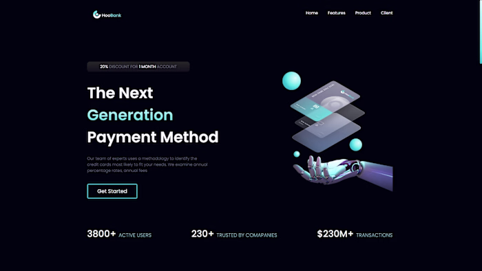 HooBank | Mordern SAAS website