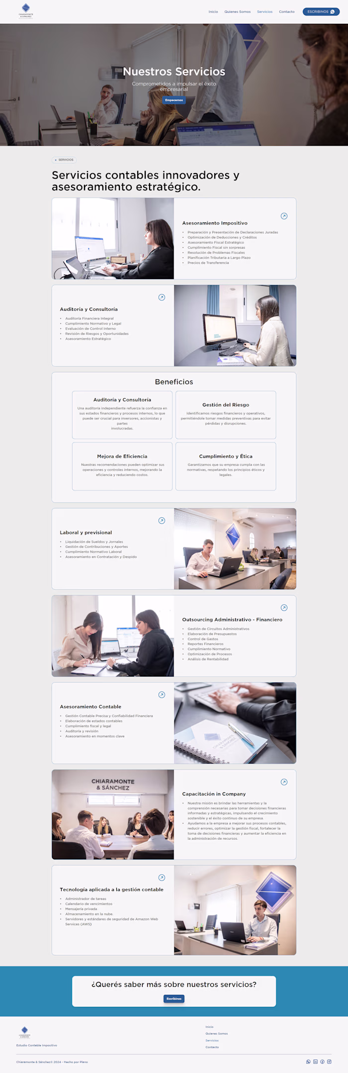 Chiaramonte & Sánchez Nueva web Framer 