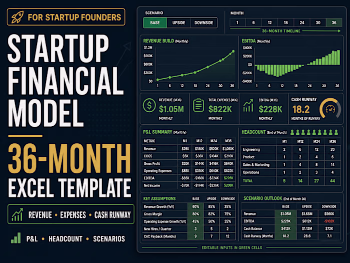 Startup Financial Model | 36-Month Operating Plan