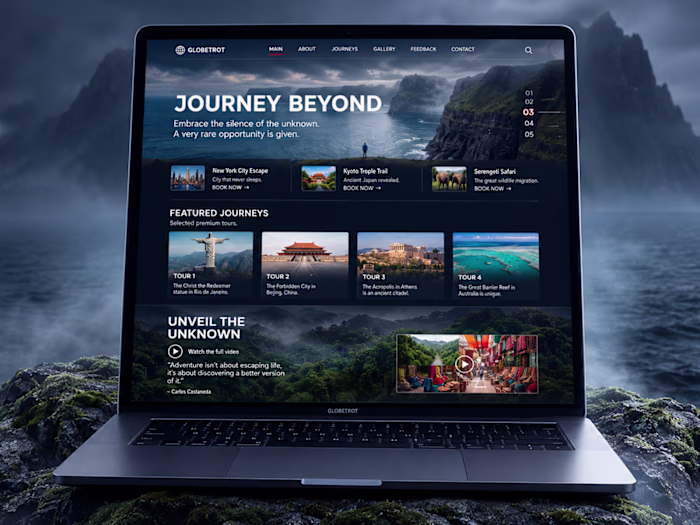 GLOBETROT — Travel Website UI/UX Design & Development