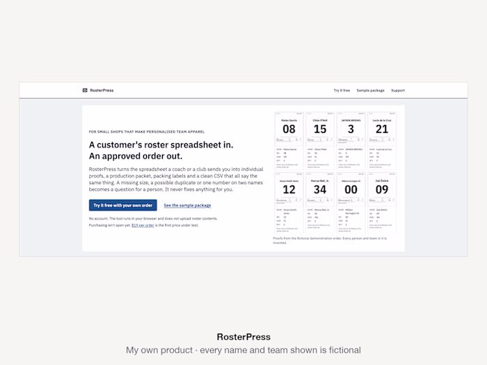 RosterPress is my own browser