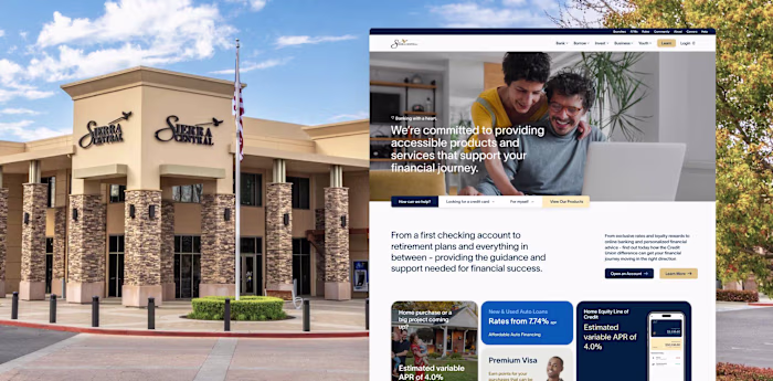 Sierra Central Credit Union | Website Content, Design & Dev