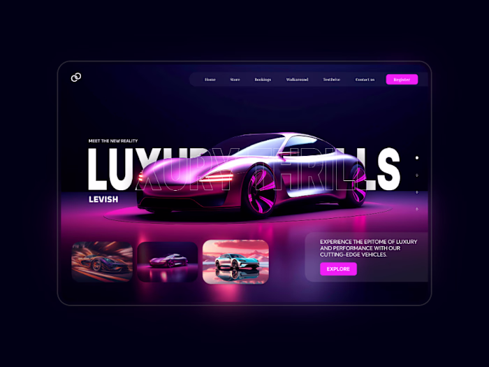 Futuristic Car Hero Section Redesign