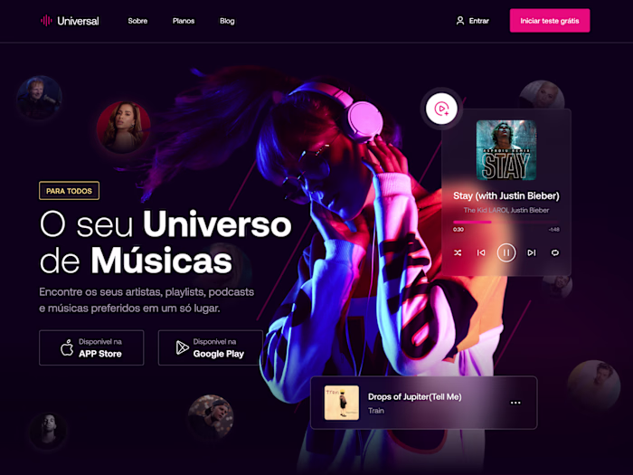 Universal - Music Landing Page