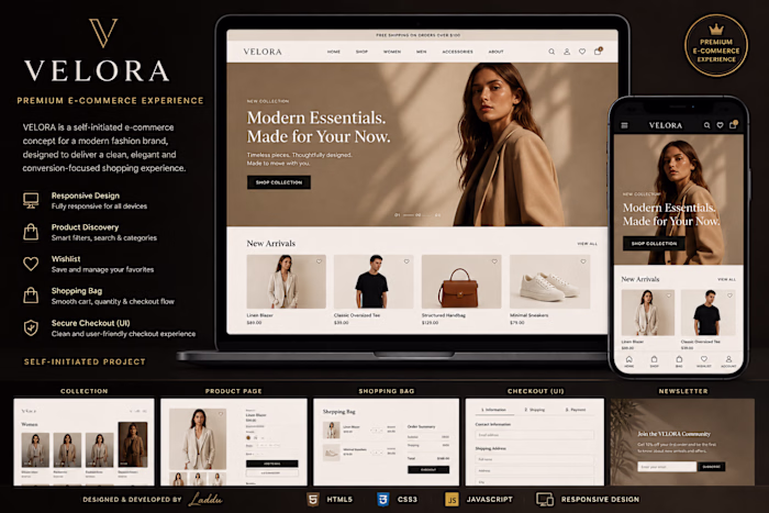 VELORA — Premium E-commerce Experience.