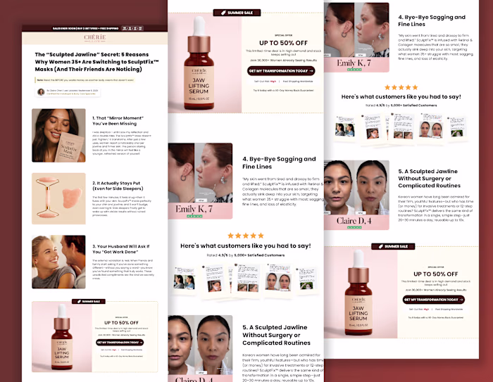 Skincare Brand Listicle Page