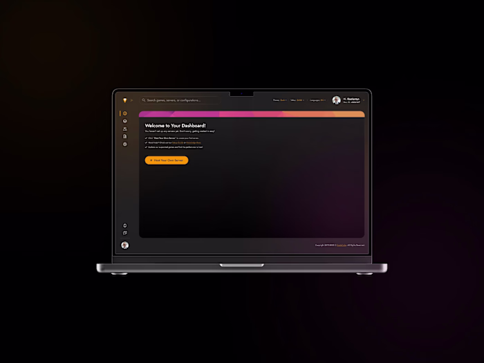 UX/UI Design for Host Servers web app - ScalaCube