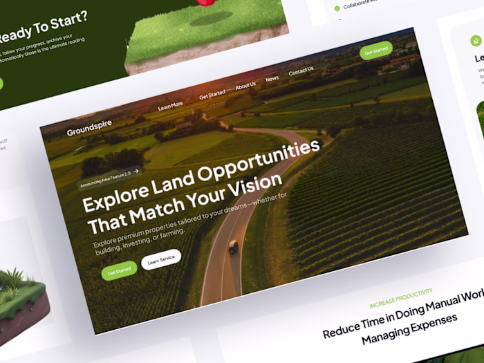 GroundSpire – Modern & Engaging Land Website Design