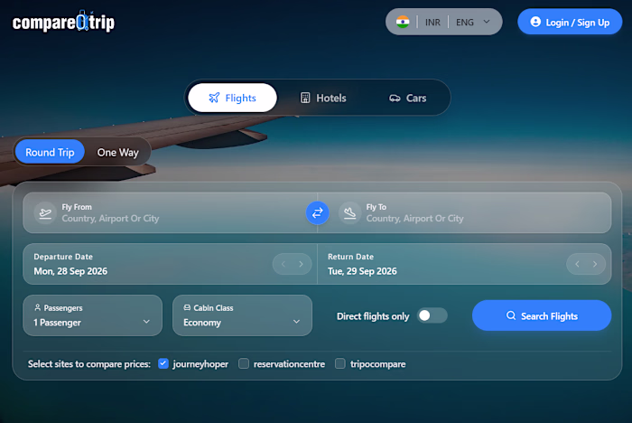 A modern travel booking and