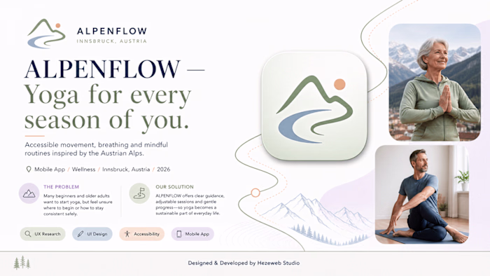 ALPENFLOW Wellness Website, Concept Design
