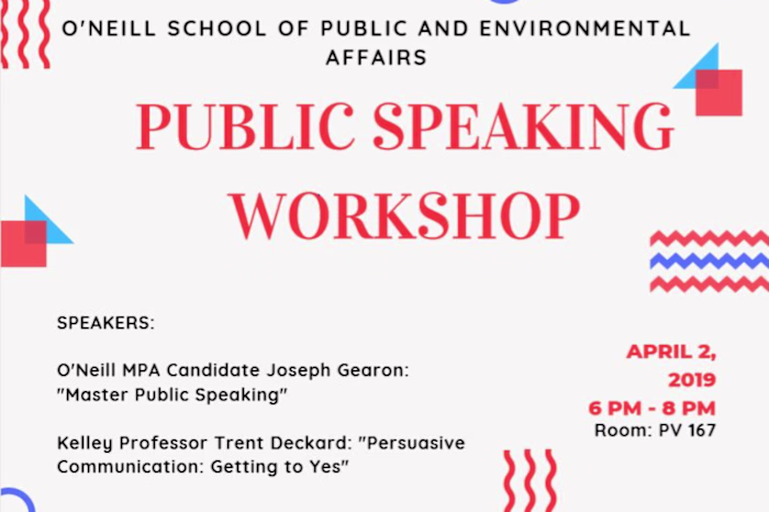 Public Speaking Workshop Poster