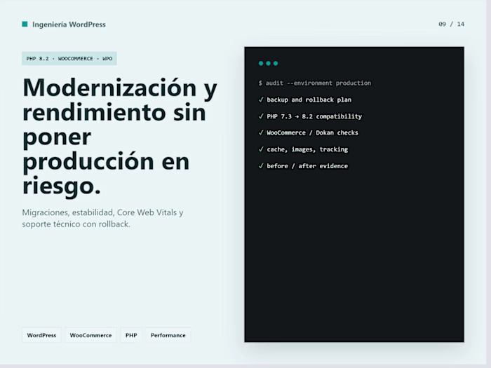 WordPress & WooCommerce Modernization