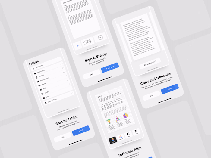 Onboarding Scanner Mobile App Design