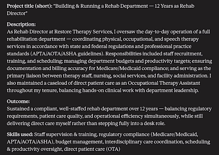 Rehab Program Coordination