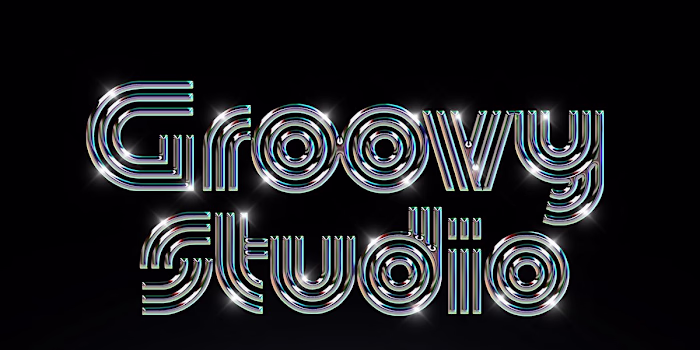 Groovy Studiio — 70s Chrome Wordmark