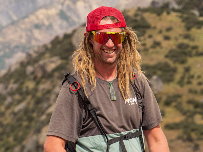 Paraglider advertising photoshoot