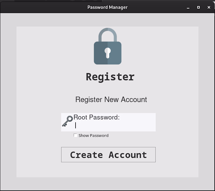 Password Manager Desktop Application