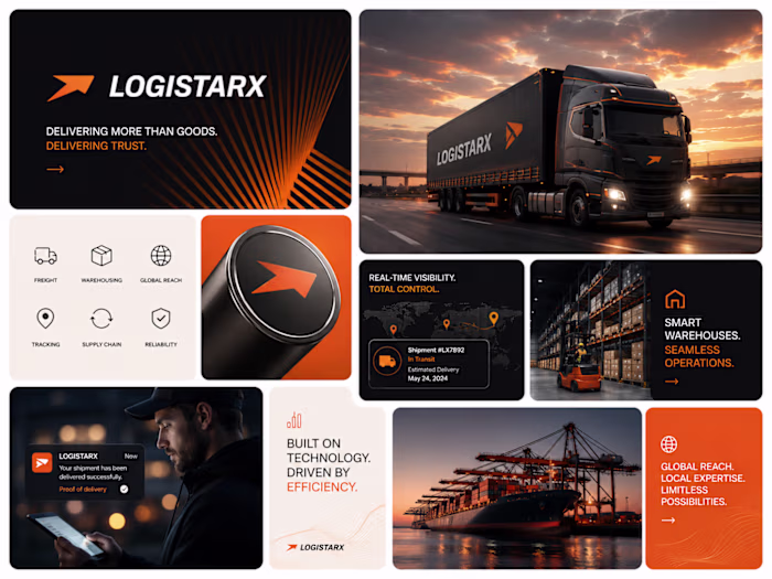 LogistarX — Modern Logistics Brand