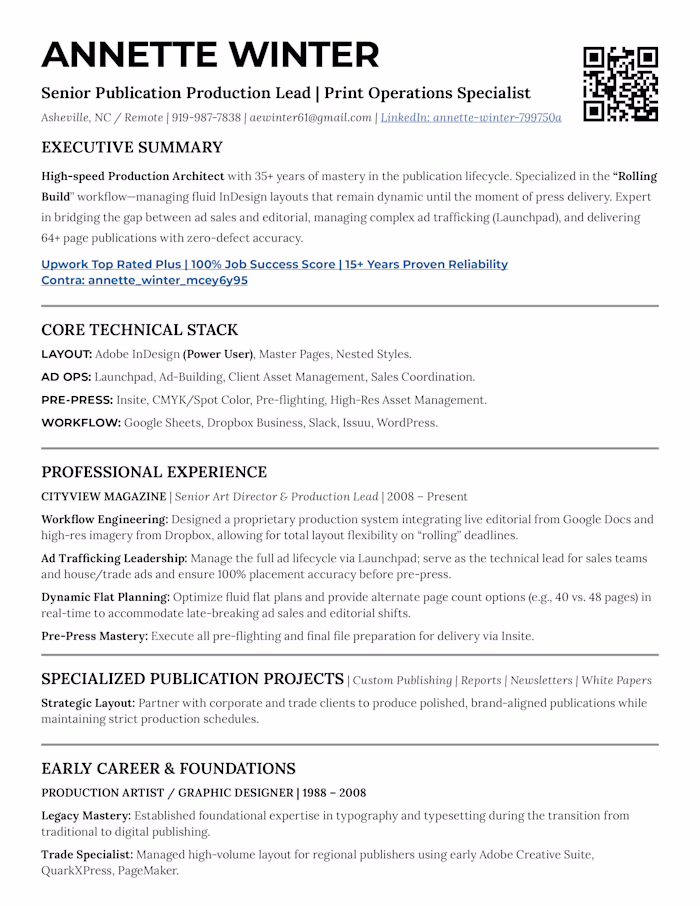 Senior Publication Production Lead/Print Operations
