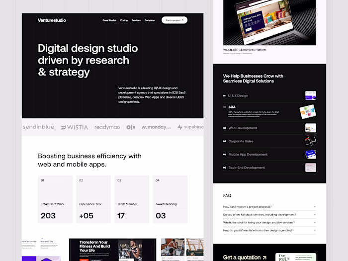 Venturestudio - Agency Landing Page