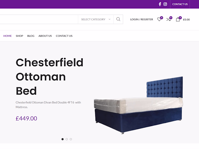 Ecommerce Website for Comfort Furnishings