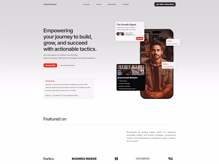 Creator website development