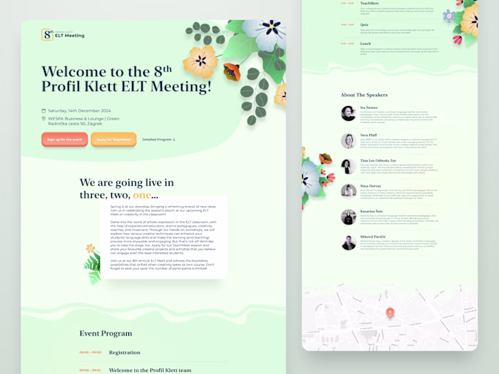 Event Landing Page for Profil Klett Conference
