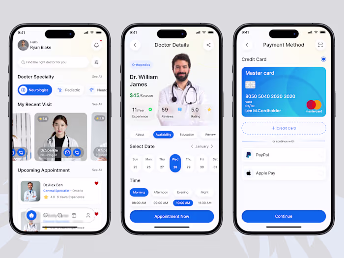 Doctor Appointment Mobile App UI Design