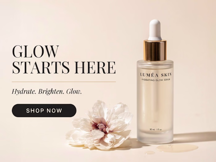 A premium skincare advertisement showcasing