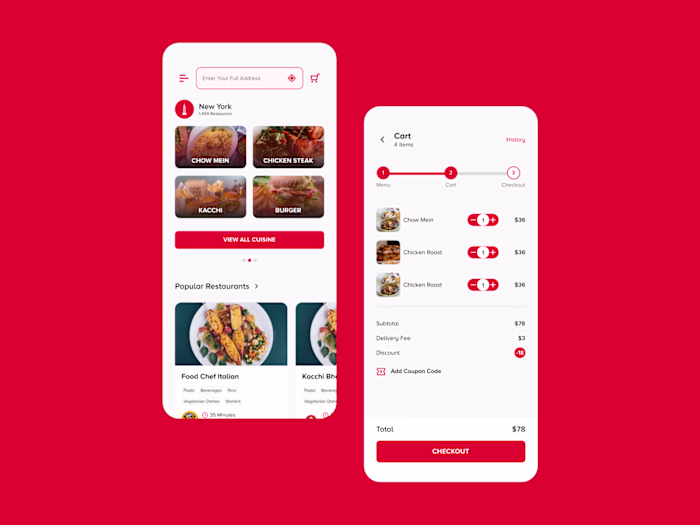 Food Ordering App UI Design