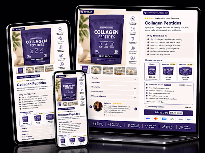 Collagen Peptides PDP Redesign
