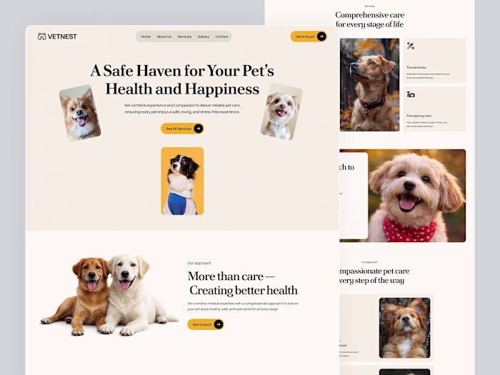 VETNEST — Pet Care Landing