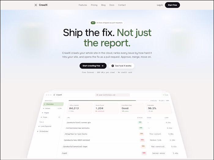 CrawlX
CrawlX crawls a website, surfaces