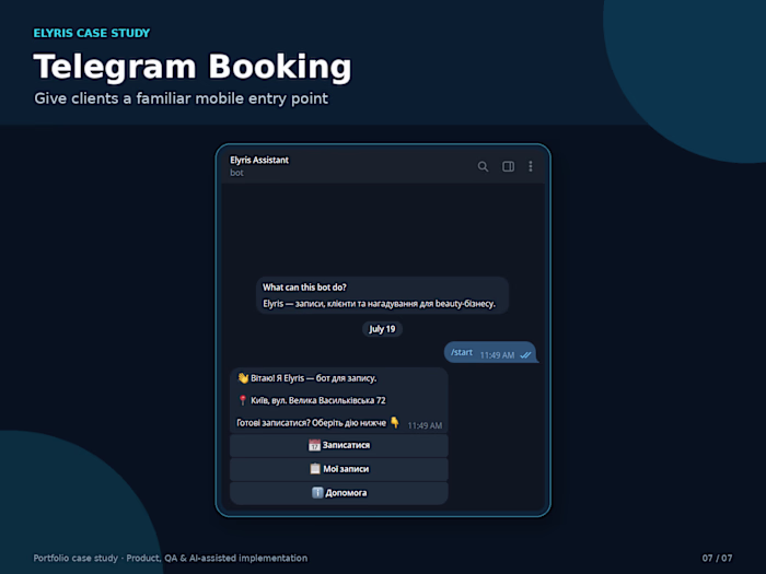 Give clients a familiar mobile entry point for starting or c...