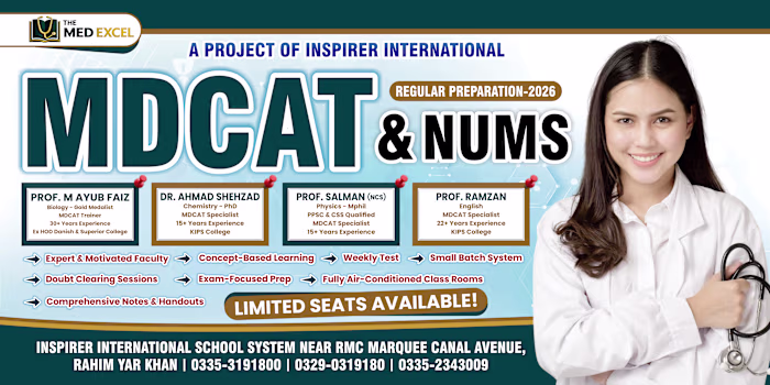 MDCAT & NUMS 

#MDCAT2026 #NUMS2026