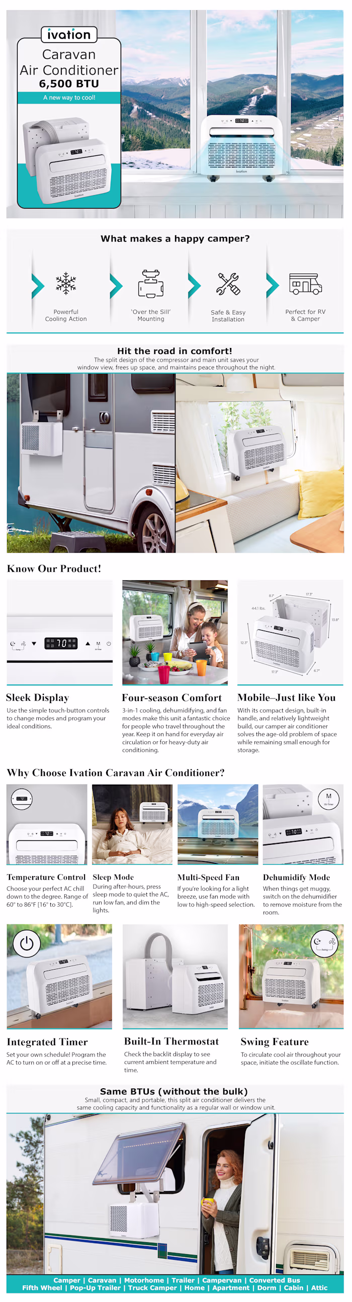 Ivation Caravan Air Conditioner –