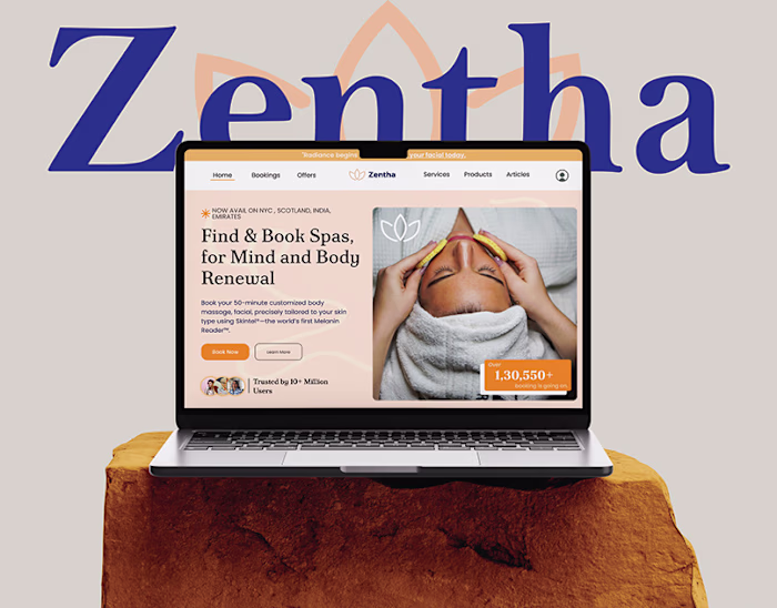 spa appointment website UI/UX