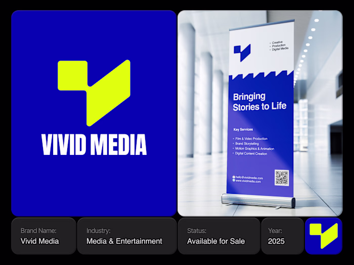 Vivid Media – Media & Entertainment Logo Design Introducing ...