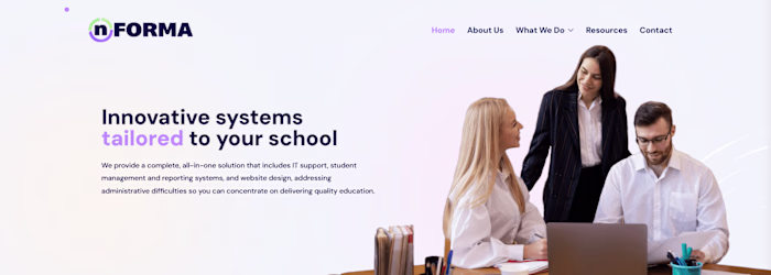 Custom WordPress Dev for nForma, a School Management Platform